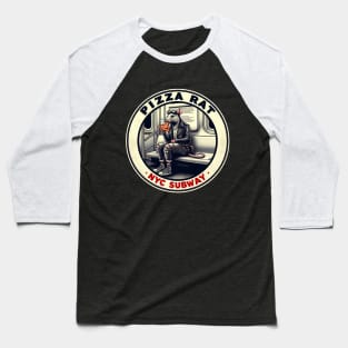 Pizza Rat New York Subway NYC Subway Train Baseball T-Shirt